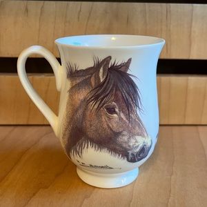 Roy Kirkham Bone China Coffee Cup Mug Horses Head Equestrian 2006 England